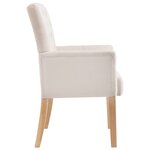 vidaXL Chaises à manger avec accoudoirs lot de 4 beige tissu
