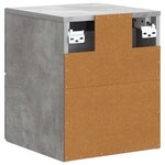 vidaXL Cabinet de chevet mural 2 Pièces Gris béton 33 x 34 5 x 40 cm
