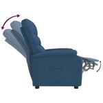 vidaXL Fauteuil inclinable Bleu Tissu