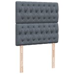 vidaXL Sommier à lattes de lit avec matelas Gris foncé 100x200 cm