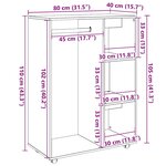 vidaXL Garde-robe chêne artisanal 80x40x110 cm bois d'ingénierie