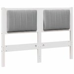 vidaXL Tête de lit capitonnée avec tête de lit Blanc 120 cm Pin massif