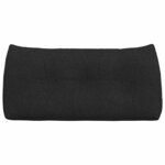 vidaXL Coussin de Dos Noir 100 x 24 x 50 cm tissu