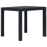 vidaXL Ensemble de bistro 3 Pièces Plastique Anthracite Aspect de rotin