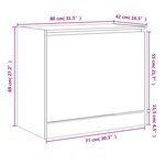 vidaXL Armoire à chaussures noir 80x42x69 cm bois d'ingénierie