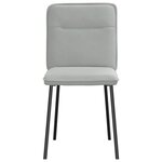 vidaXL Chaises à manger lot de 6 gris clair velours