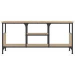 vidaXL Meuble TV chêne sonoma 100x35x45 cm bois d'ingénierie et fer