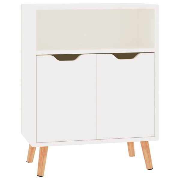 vidaXL Buffet blanc brillant 60x30x72 cm bois d'ingénierie