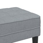 Banc vidaXL Gris clair 113x57x39 cm Tissu