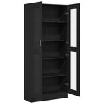 vidaXL Bibliothèque Chêne noir 82 5 x 30 5 x 185 cm Bois d'ingénierie