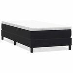 vidaXL Sommier à lattes de lit sans matelas noir 100x220 cm velours