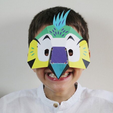 Boite créative de masques à gratter - Animaux de la jungle - L 23