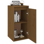 vidaXL Armoires murales 2Pièces Marron miel 30x30x60cm Bois de pin massif