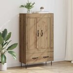 vidaXL Haut Armoire avec tiroir Chêne artisanal 69 5 x 31 x 115 cm