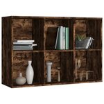 vidaXL Bibliothèque/Buffet Chêne fumé 66x30x98 cm Bois d'ingénierie
