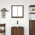 vidaXL Armoire murale de salle de bain miroir chêne marron 60x21x60 cm
