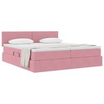vidaXL Lit de Rangement avec matelas avec stockage Rose 100 x 200 cm