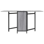vidaXL Table à dîner 144 x 60 x 75 cm Bois d'ingénierie Sonoma gris