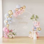 vidaXL Arche de mariage Blanc 220 x 45 x 200 cm Acier