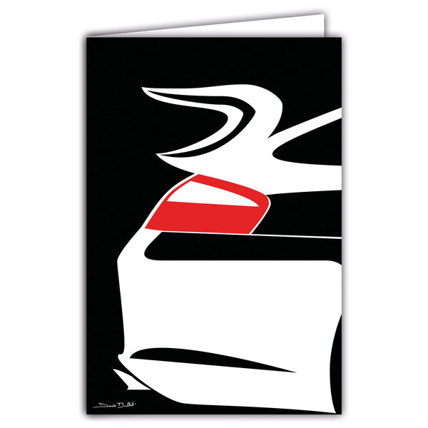 69-1112 Carte Voiture de Sport Luxe Automobile Lignes emblématiques Illustration Graphique Moderne Design épuré coloré Objet de Collection pour Passionné -Avec Enveloppe 12x17cm -Fabrication française
