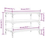vidaXL Banc à chaussures chêne sonoma 70x38 5x49 cm bois d'ingénierie