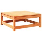 vidaXL Salon de jardin 7 Pièces avec coussins cire marron bois pin massif