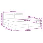 vidaXL Cadre de lit avec matelas Blanc 160 x 200 cm Faux cuir