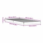 vidaXL Cadre de lit surélevé Blanc 100 x 220 cm Bois de pin massif