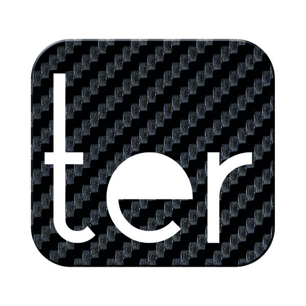 Numéro TER-Numéro adhésif pour boîtes aux lettres - Vinyle épais texturé, hauteur 50 mm - Carbone