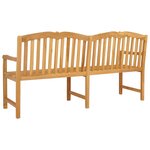 vidaXL Banc en Bois Sculpté en Rose 180 5 x 60 x 96 cm Naturel