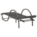 vidaXL Chaises longues lot de 2 avec table gris résine tressée