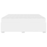 vidaXL Cadre de lit avec matelas Blanc 180 x 200 cm tissu