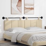 vidaXL Tête de lit suspendue Crème Tissu