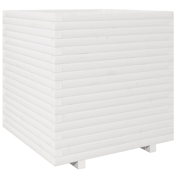 vidaXL Jardinière blanc 70x70x72 5 cm bois de pin massif