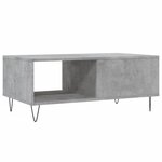 vidaXL Table basse Gris béton 90x50x36 5 cm Bois d'ingénierie