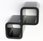 Etagere mur cubes Bouteilles de vin noir