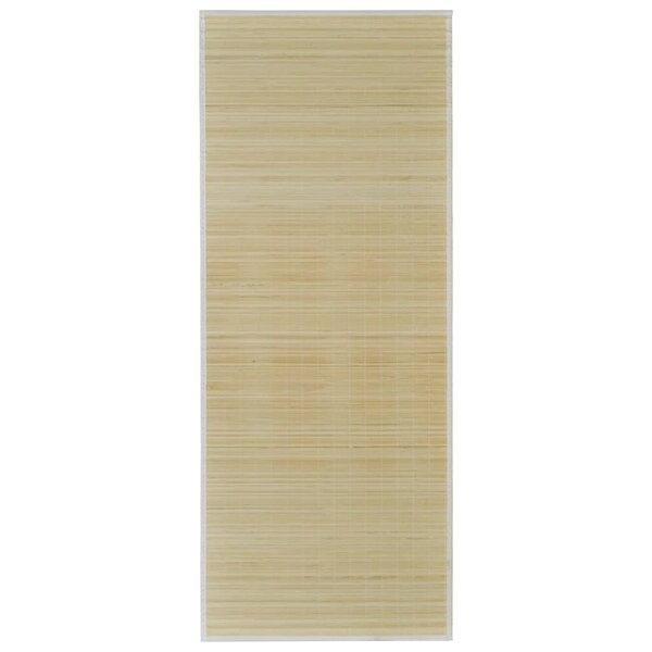 vidaXL Tapis en bambou naturel à latte rectangulaire 80 x 200 cm