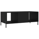 vidaXL Table basse noir 102x50x40 cm bois d'ingénierie