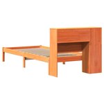 vidaXL Lit bibliothèque sans matelas cire marron 75x190 cm pin massif