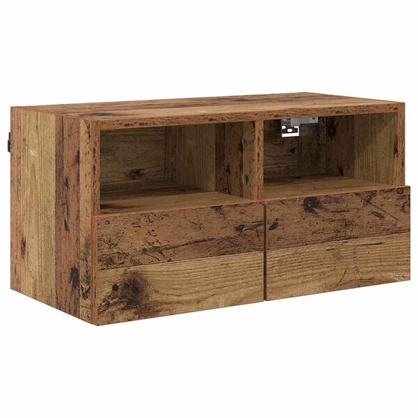 vidaXL Meuble TV mural Bois Ancien 60 x 30 x 30 cm Bois d'ingénierie