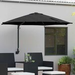 vidaXL Parasol de jardin Noir et Noir 248 x 248 x 148 cm
