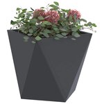 vidaXL Jardinière Anthracite 30 x 30 x 30 cm Acier