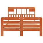 vidaXL Lit bibliothèque sans matelas cire marron 160x200 cm pin massif