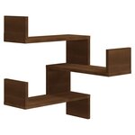 vidaXL Étagères d'angle murales 2 Pièces Chêne marron 40x40x50 cm Bois