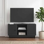 vidaXL Meuble TV 102 x 34 5 x 50 cm Noir Bois d'ingénierie