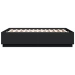 vidaXL Cadre de lit avec LED sans matelas noir 140x190 cm