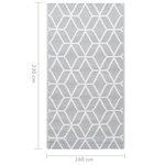 vidaXL Tapis d'extérieur ARAKIL Gris 160x230 cm PP