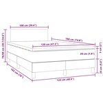 vidaXL Sommier à lattes de lit avec matelas LED gris clair 120x190 cm