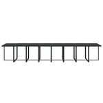 vidaXL Ensemble à manger de jardin 17 Pièces coussins noir résine tressée