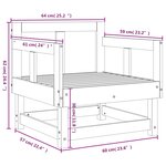 vidaXL Chaises de jardin 2 Pièces blanc bois massif de pin